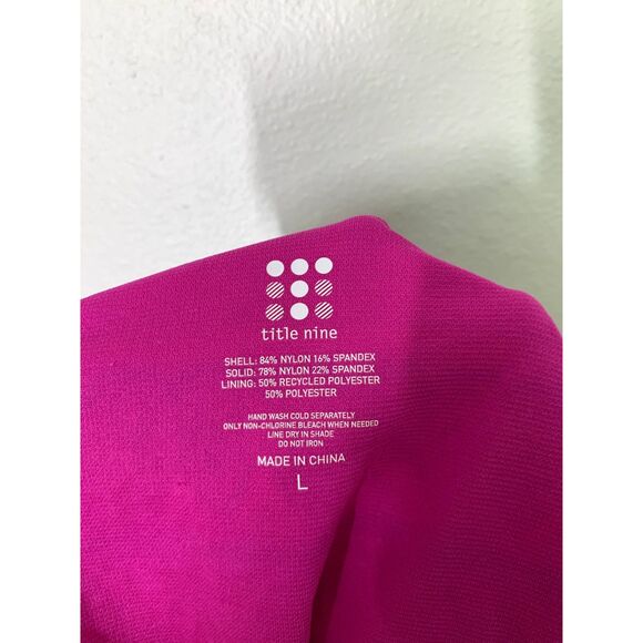 Title Nine Pink Geometric Tankini Set Womens Sz L/XL Full Coverage Swimsuit - Picture 13 of 13